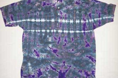 Stripe Violet Grey Tie Dye T-shirt