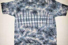 Stripe Black Grey Tie Dye T-shirt